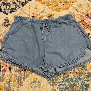 American eagle denim pull on shorts